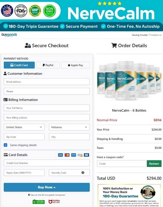 NerveCalm Order Page